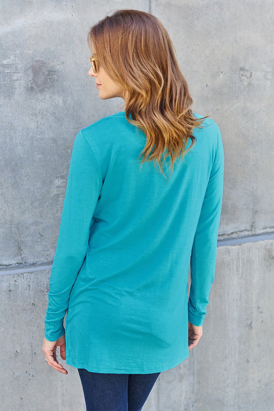 Basic Bae Full Size Round Neck Long Sleeve Top - Bella Blue Styles