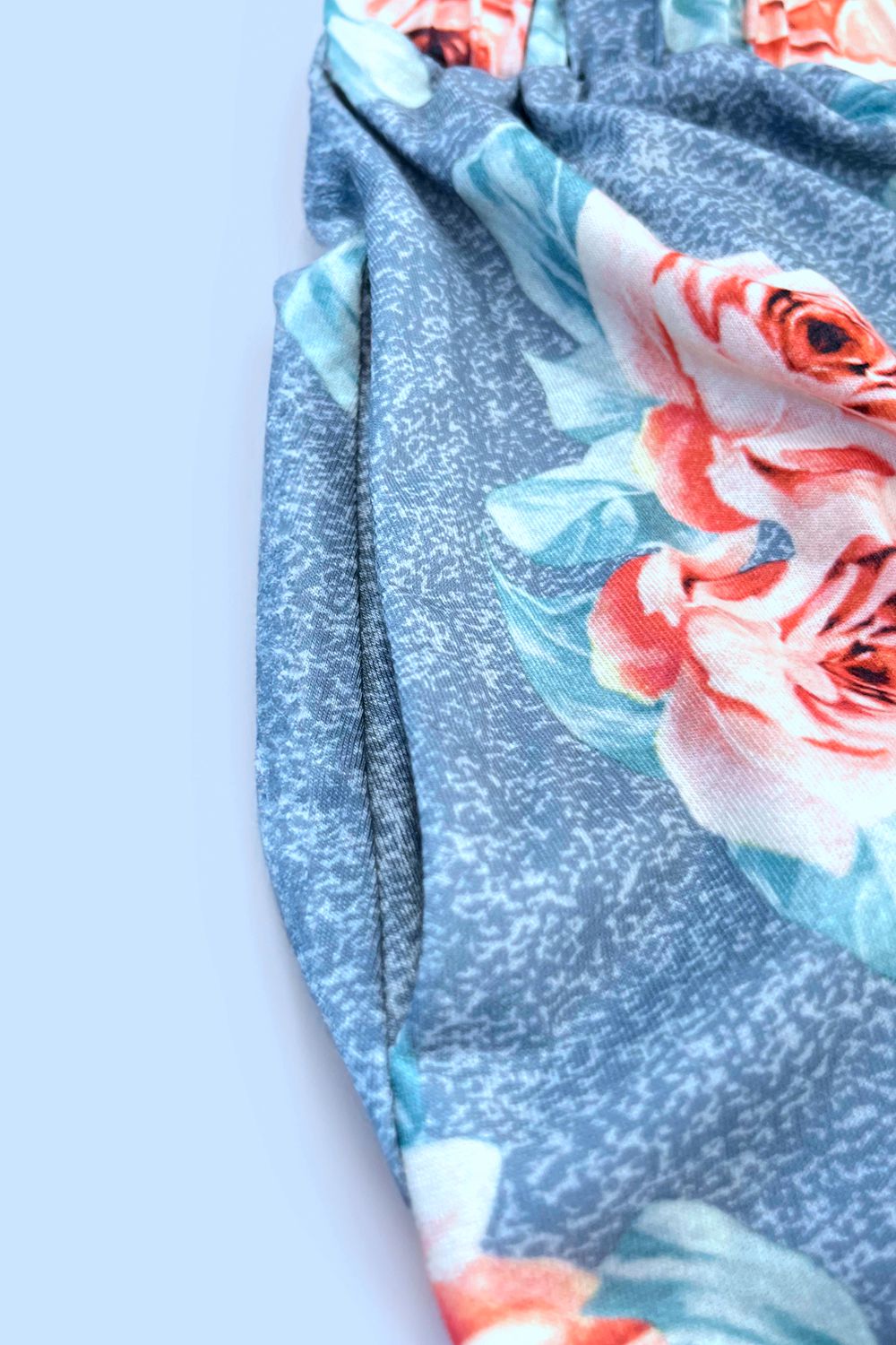 Double Take Printed Scoop Neck Sleeveless Buttoned Magic Dress with Pockets - Bella Blue Styles