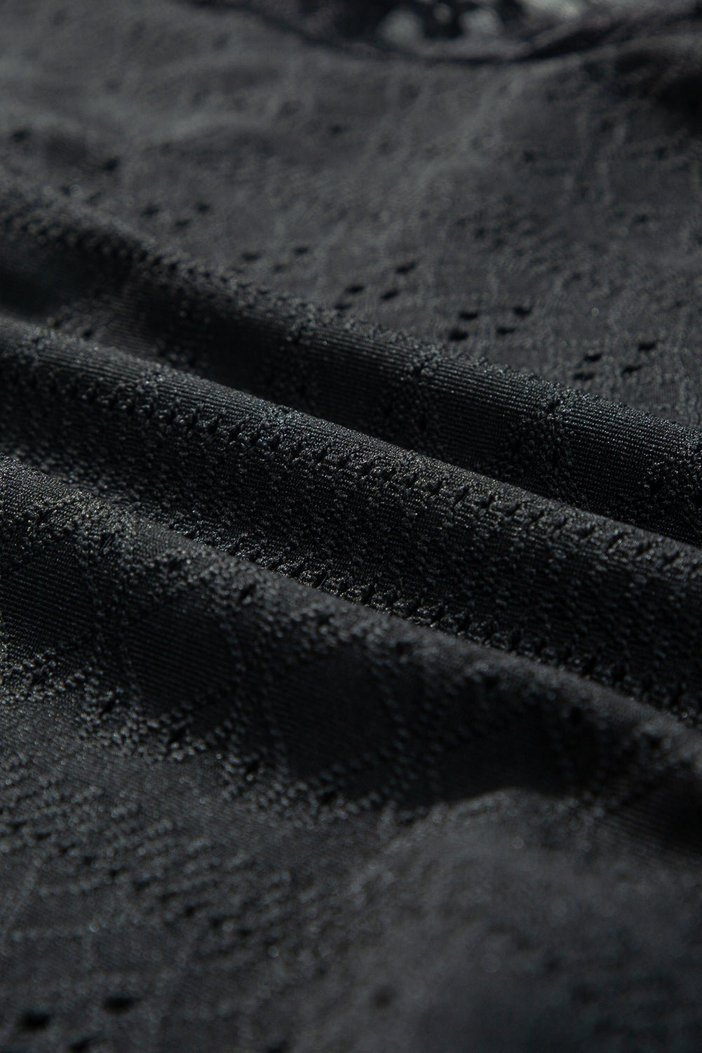 Eyelet Lace Long Sleeve Bodysuit - Bella Blue Styles