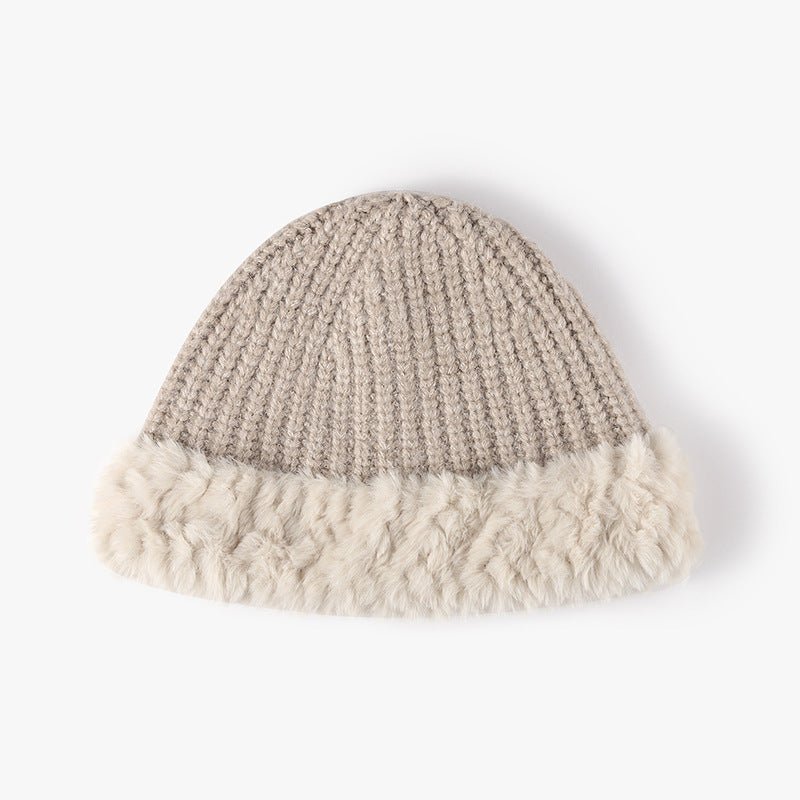 Fuzzy Hem Knit Hat - Bella Blue Styles