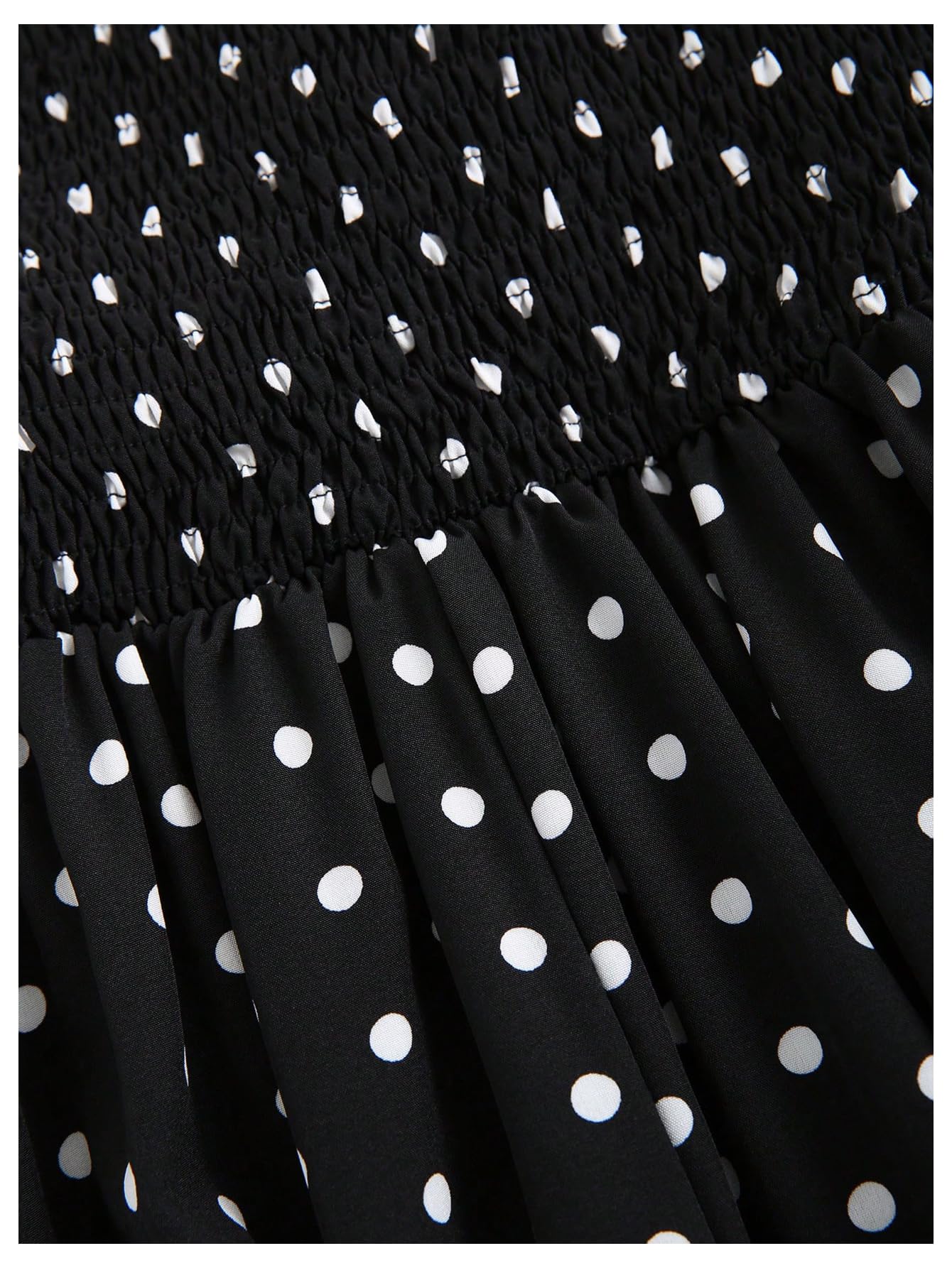 Milumia Women's Polka Dots Halter Midi Dress Backless A Line Elegant Dresses Black and White Small