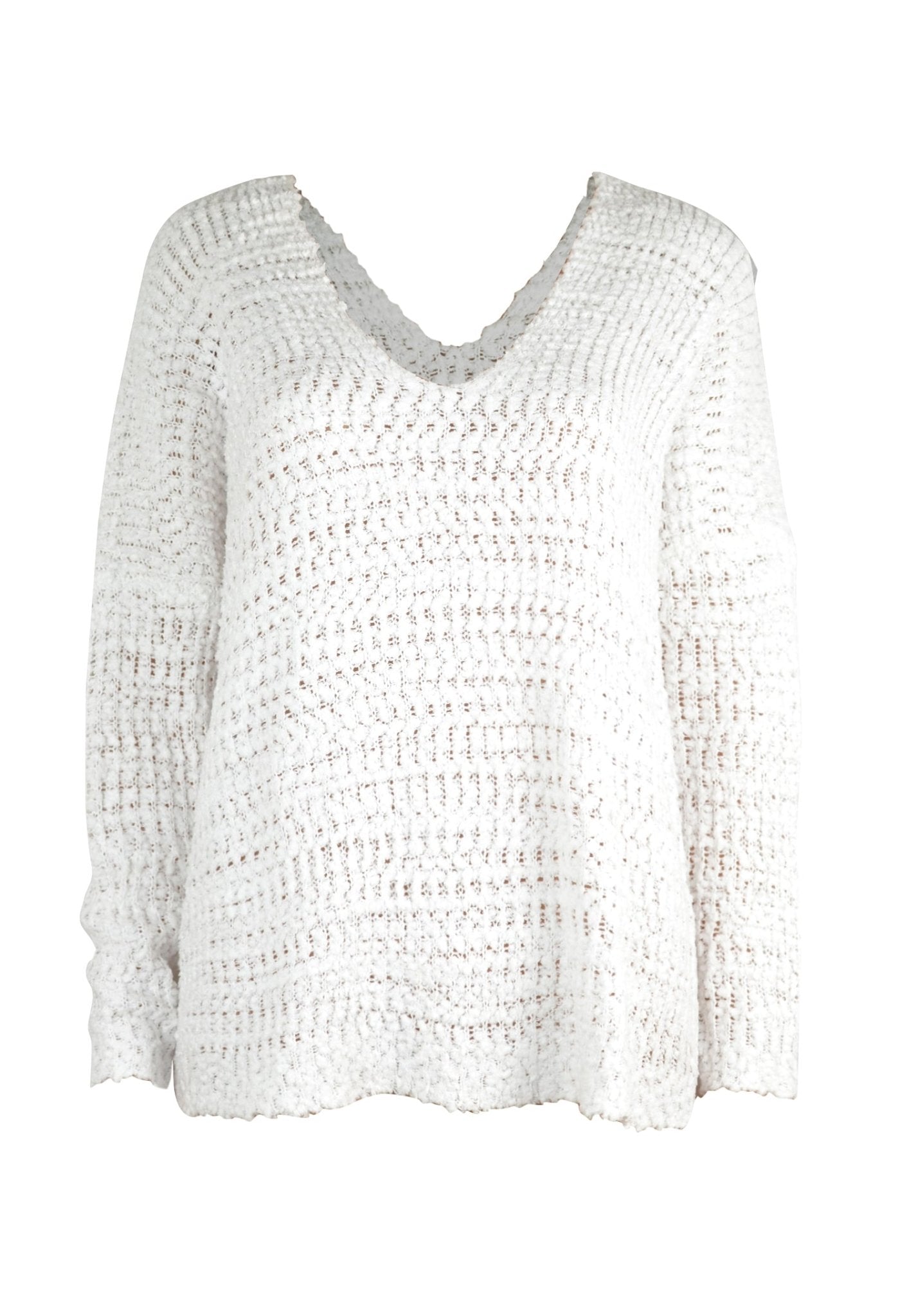 Angel Wings Single Shoulder Long Sleeve Sweater - Bella Blue Styles