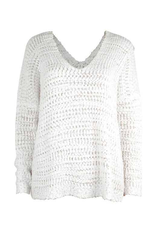 Angel Wings Single Shoulder Long Sleeve Sweater - Bella Blue Styles