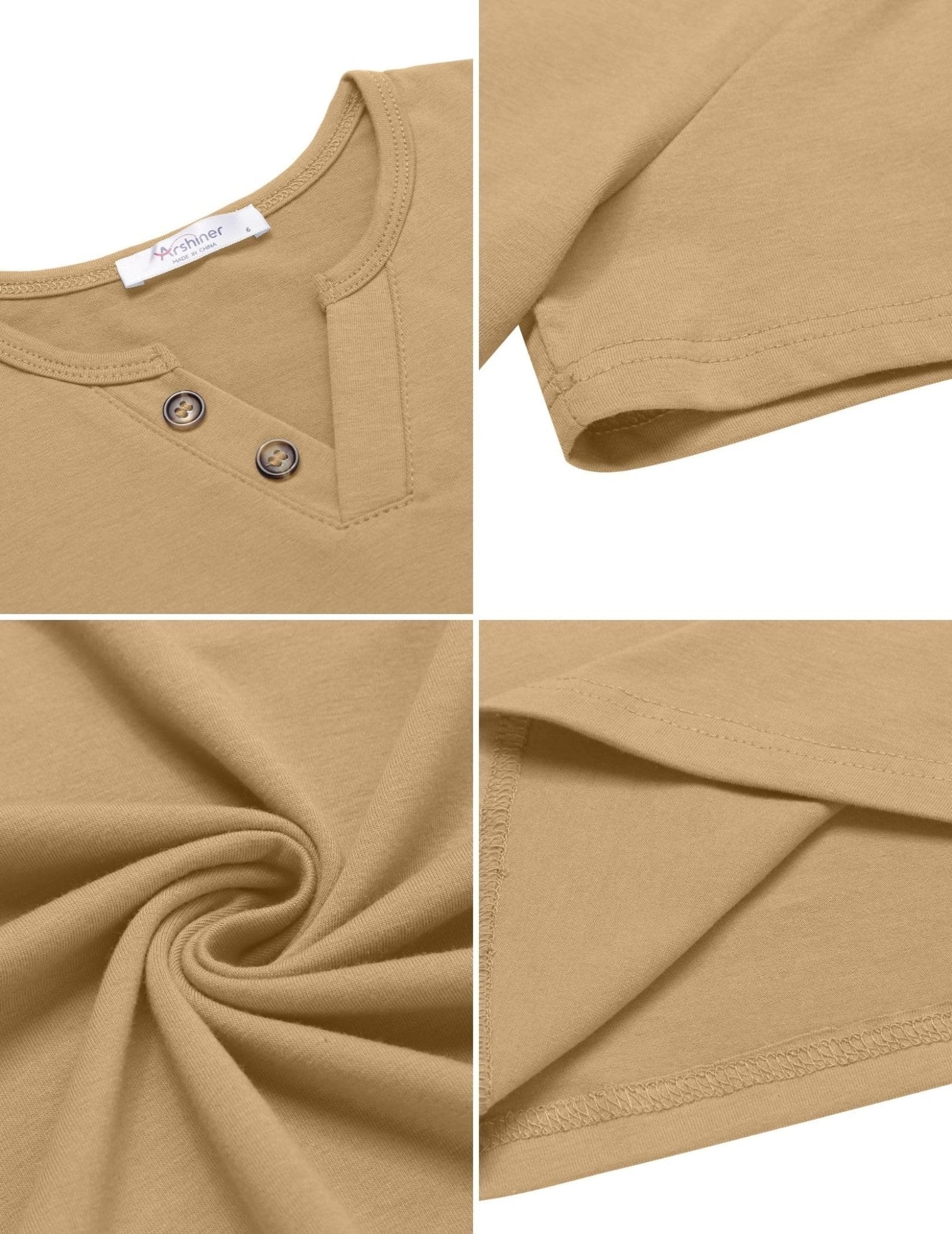 Arshiner Boy's Henley Shirt Soft Style T - Shirt with Multi Color Size 12, 2 - Pack - Bella Blue Styles