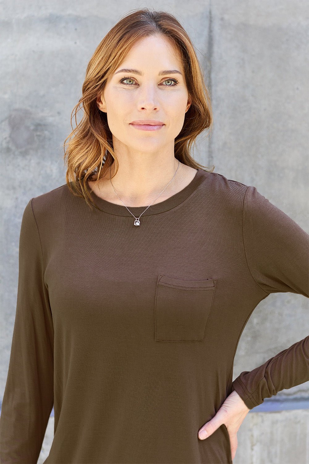 Basic Bae Full Size Round Neck Long Sleeve Top - Bella Blue Styles