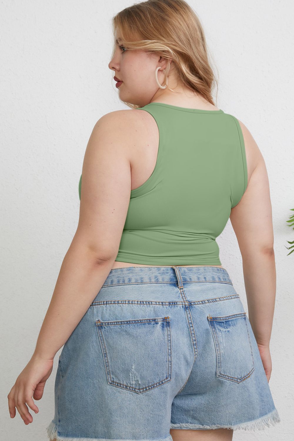 Basic Bae Full Size Round Neck Slim Tank - Bella Blue Styles