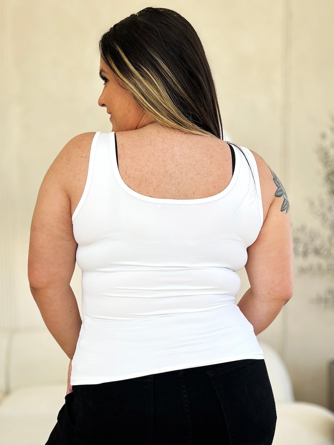 Basic Bae Full Size Square Neck Wide Strap Tank - Bella Blue Styles