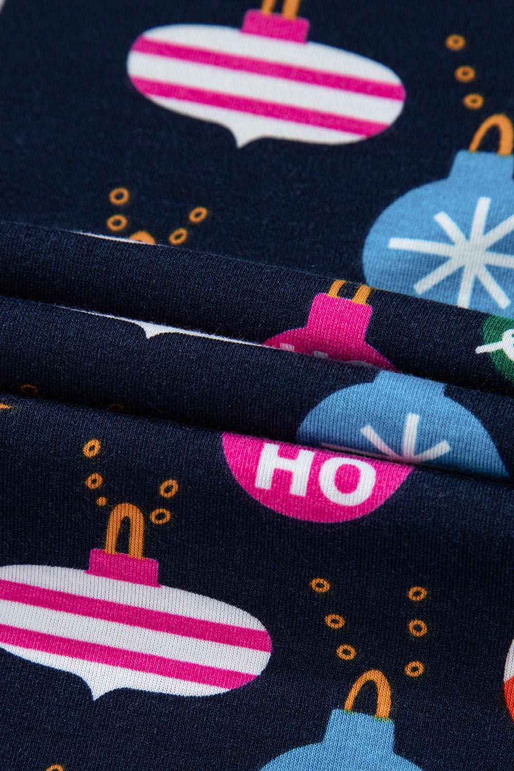 Christmas Lights Print Collared Neck Top and Pants Set - Bella Blue Styles