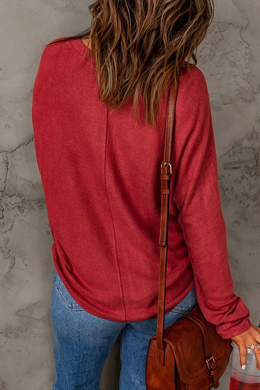 Christmas Tree Round Neck Long Sleeve Top - Bella Blue Styles