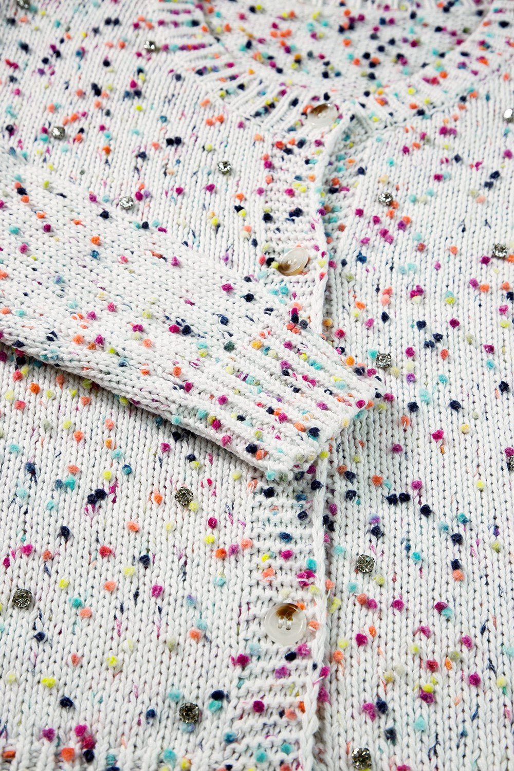 Confetti Button Up Long Sleeve Cardigan - Bella Blue Styles