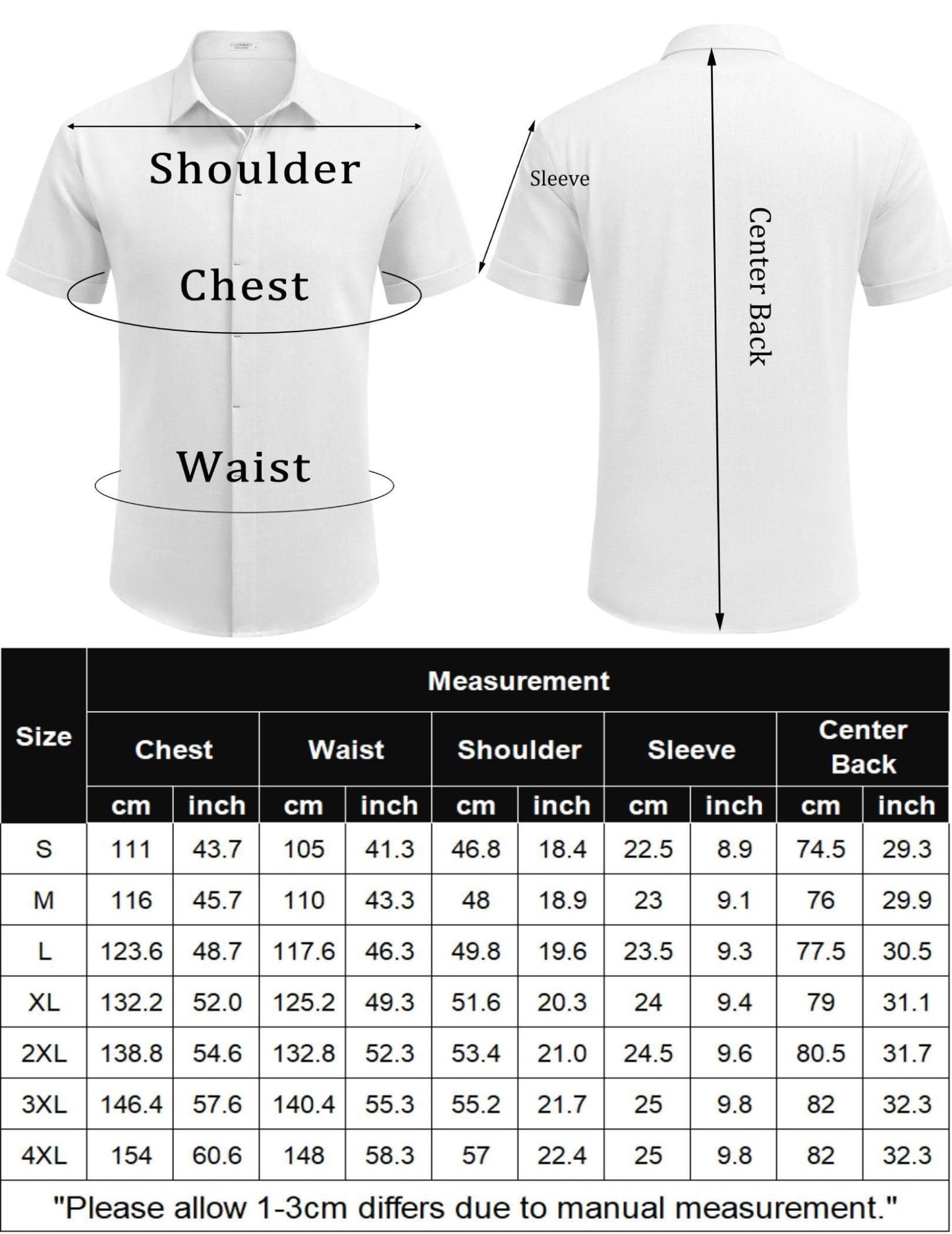 COOFANDY Men's Summer Beach Cotton Linen Short Sleeve Shirt Business Work Shirts Light Green - Bella Blue Styles