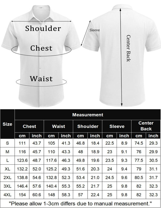 COOFANDY Men's Summer Beach Cotton Linen Short Sleeve Shirt Business Work Shirts Light Green - Bella Blue Styles