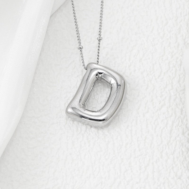 Copper Bubble Letter Pendant Necklace - Bella Blue Styles