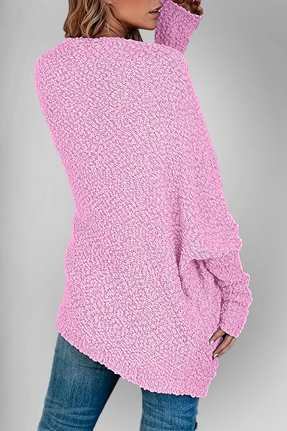 Double Take Pocketed Open Front Long Sleeve Cardigan - Bella Blue Styles