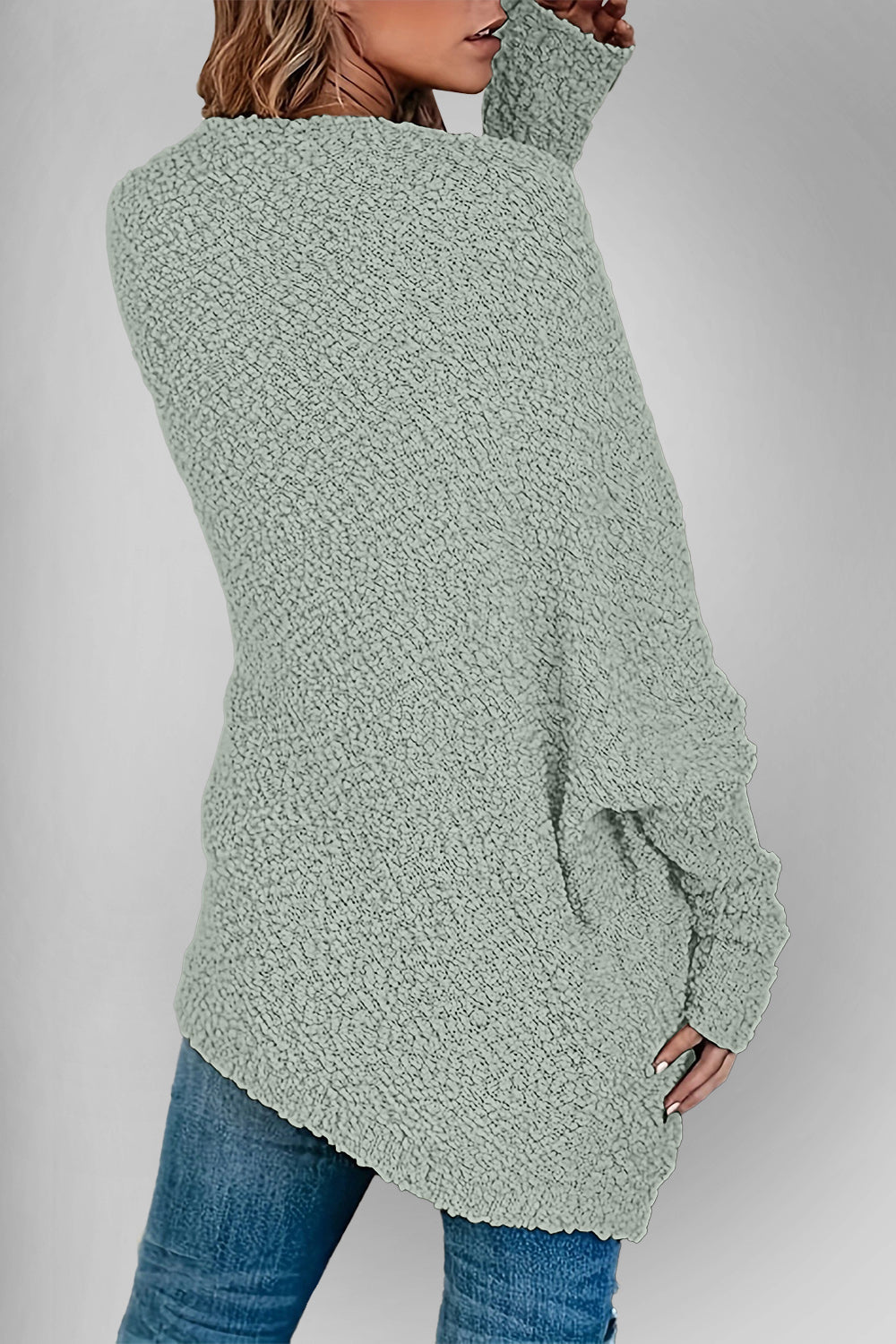 Double Take Pocketed Open Front Long Sleeve Cardigan - Bella Blue Styles