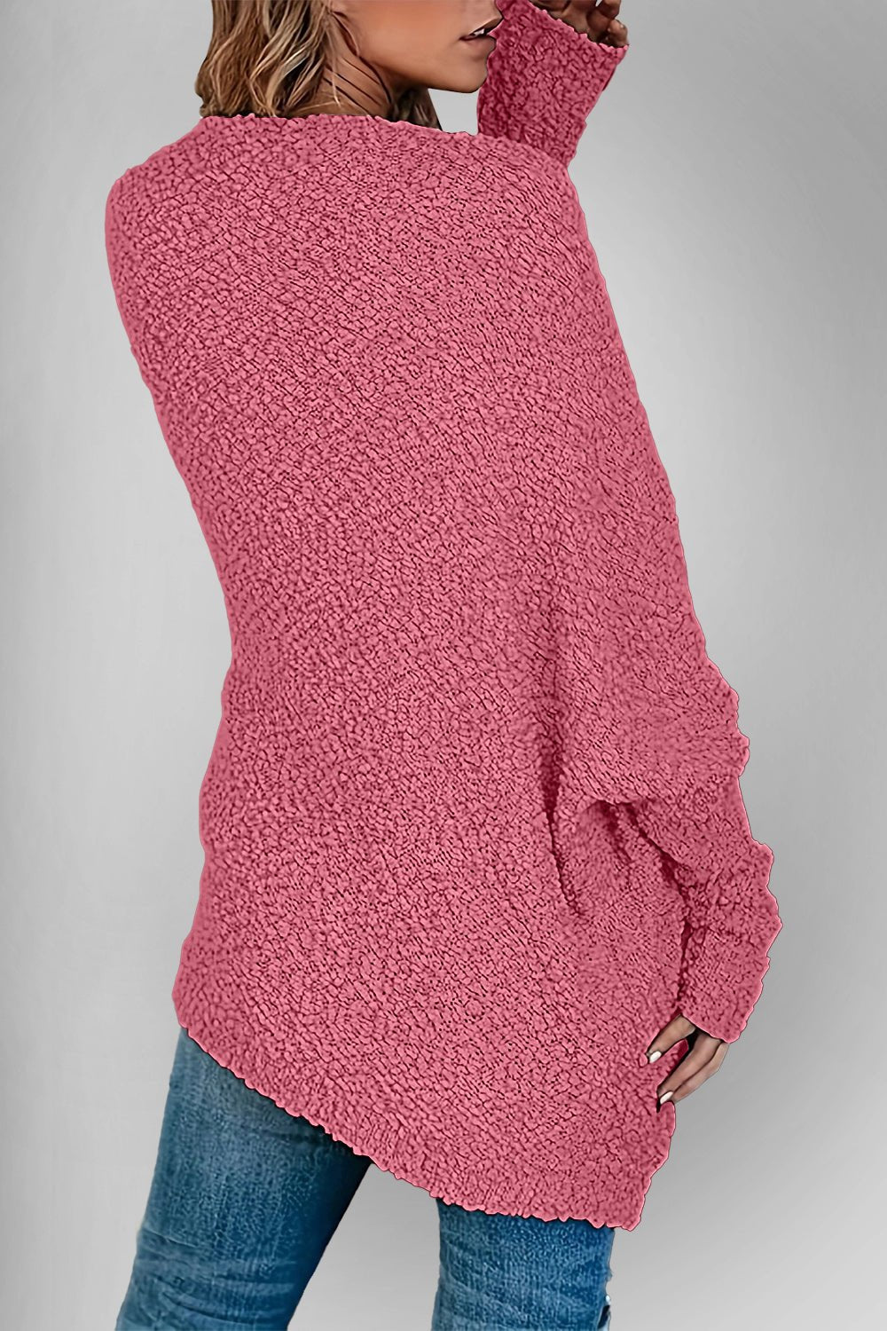 Double Take Pocketed Open Front Long Sleeve Cardigan - Bella Blue Styles