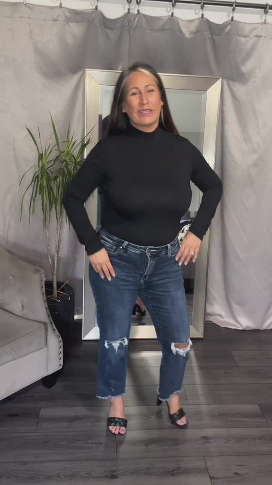 Basic Bae Full Size Mock Neck Long Sleeve Bodysuit