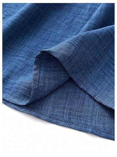 WDIRARA Women's Wide Leg Long Pants Elastic Smocked High Waisted Casual Palazzo Trousers Royal Blue Medium - Bella Blue Styles